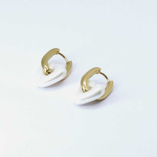 ❤️ Boucles d’Oreilles Dorées & Cœur Inoxydable